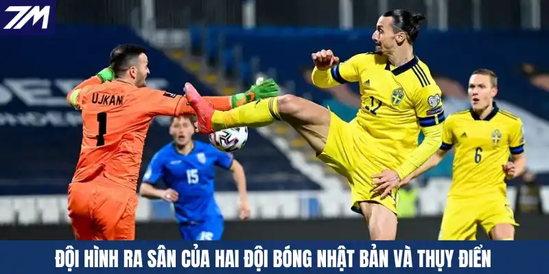 Đội hình ra sân của hai đội bóng Nhật Bản và Thụy Điển