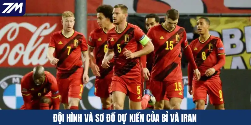 Đội hình và sơ đồ dự kiến của Bỉ và Iran