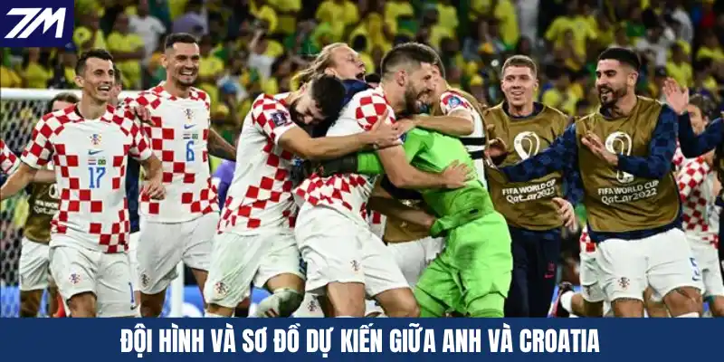 Đội hình và sơ đồ dự kiến giữa Anh và Croatia