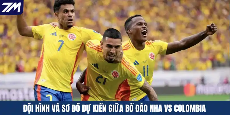 Đội hình và sơ đồ dự kiến giữa Bồ Đào Nha vs Colombia
