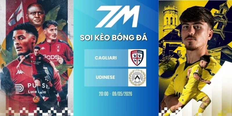 Kèo Bóng Đá Cagliari vs Udinese Hôm Nay Ngày 09/05/2026, Serie A
