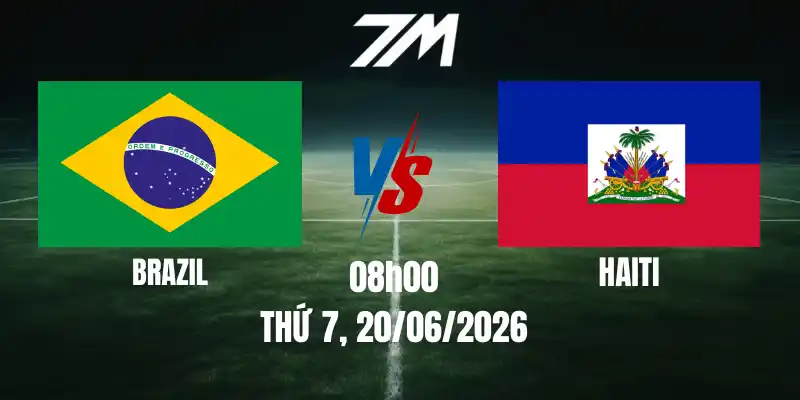 Tỷ Lệ Nhà Cái Brazil Vs Haiti – Bảng C World Cup 08h00 20/06/2026
