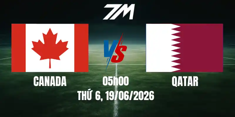 Tỷ Lệ Nhà Cái Canada Vs Qatar – Bảng B World Cup 05h00 19/06/2026