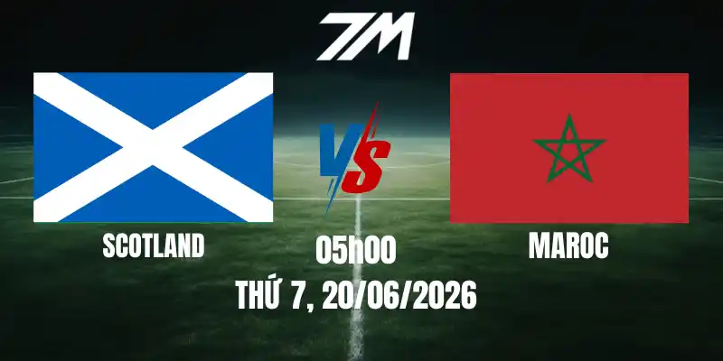 Tỷ Lệ Nhà Cái Scotland Vs Maroc – Bảng C World Cup 05h00 20/06/2026